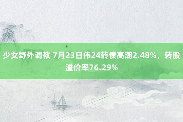 少女野外调教 7月23日伟24转债高潮2.48%，转股溢价率76.29%