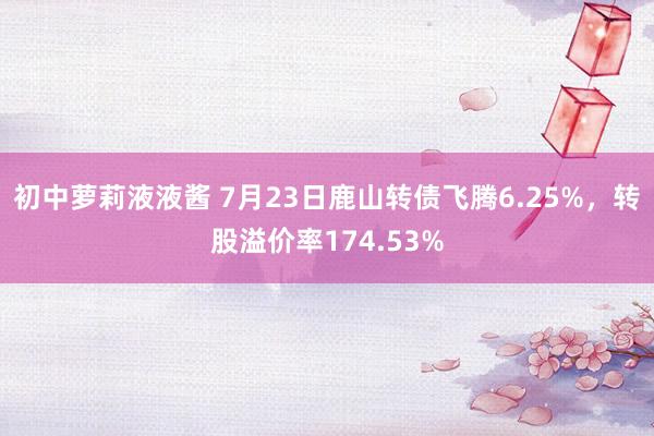 初中萝莉液液酱 7月23日鹿山转债飞腾6.25%，转股溢价率174.53%