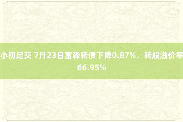 小初足交 7月23日富淼转债下降0.87%，转股溢价率66.95%