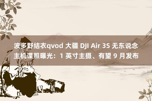 波多野结衣qvod 大疆 DJI Air 3S 无东说念主机谍照曝光：1 英寸主摄、有望 9 月发布