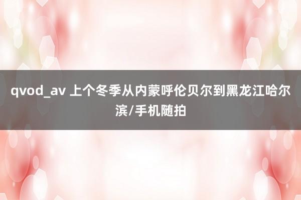 qvod_av 上个冬季从内蒙呼伦贝尔到黑龙江哈尔滨/手机随拍