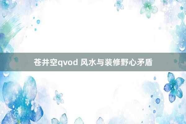 苍井空qvod 风水与装修野心矛盾